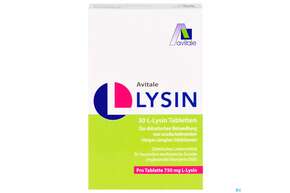 L-lysin Tabl 750mg -avitale 30st, A-Nr.: 5431199 - 01