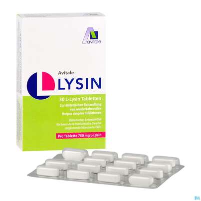 L-lysin Tabl 750mg -avitale 30st, A-Nr.: 5431199 - 04