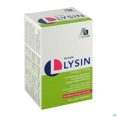 L-lysin Tabl 750mg -avitale 90st, A-Nr.: 5431207 - 01