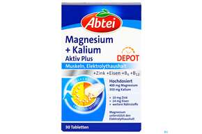 Magnesium +kalium Aktiv Plus Tabl -abtei 30st, A-Nr.: 4942756 - 01