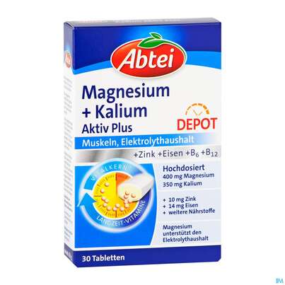 Magnesium +kalium Aktiv Plus Tabl -abtei 30st, A-Nr.: 4942756 - 03