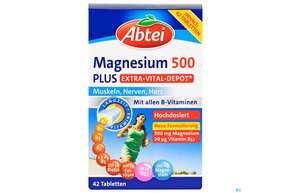 Magnesium Tabl 500 Plus Abtei Extra Vital Depot 50000 42st, A-Nr.: 4797159 - 01