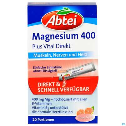 Magnesium Vital Direkt Granulat 400+ Abtei 5000030657 20st, A-Nr.: 3839559 - 01