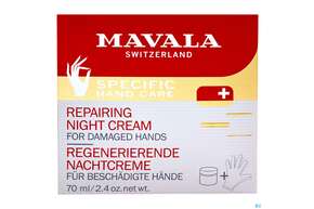 Sie sehen eine Packung Mavala Hand-creme Regenerierend F D Nacht 70ml, Produktbild: 01 Mavala Hand-creme Regenerierend F D Nacht 70ml, A-Nr.: 2976722 - 01