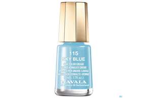 Sie sehen eine Packung Mavala Nagellacke 115 Sky Blue 5ml, Produktbild: 01 Mavala Nagellacke 115 Sky Blue 5ml, A-Nr.: 4197330 - 01