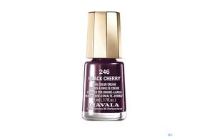 Sie sehen eine Packung Mavala Nagellacke 246 Black Cherr 5ml, Produktbild: 01 Mavala Nagellacke 246 Black Cherr 5ml, A-Nr.: 3416451 - 01