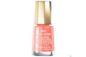 Sie sehen eine Packung Mavala Nagellacke 263 Mango Orchidee 5ml, Produktbild: 01 Mavala Nagellacke 263 Mango Orchidee 5ml, A-Nr.: 4614029 - 01