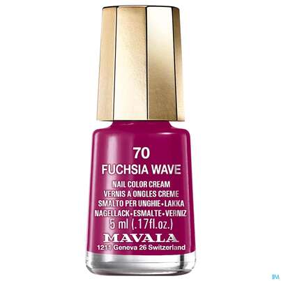 Sie sehen eine Packung Mavala Nagellacke 70 Fuchsia Wave 5ml, Produktbild: 01 Mavala Nagellacke 70 Fuchsia Wave 5ml, A-Nr.: 5206597 - 01
