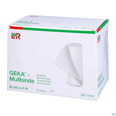 Mullbinden Geka/lose 4mx 8cm 20-f 20st, A-Nr.: 4341399 - 01