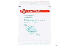 Mullkompressen Noba/17faedig Steril 12fach 10x 10cm 2x40 80st, A-Nr.: 2335992 - 01