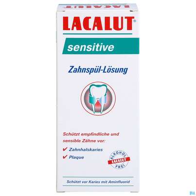 Sie sehen eine Packung Mundwasser/spuelung Lacalut Sensitive Zahnspuellösung 300ml, Produktbild: 01 Mundwasser/spuelung Lacalut Sensitive Zahnspuellösung 300ml, A-Nr.: 4308404 - 01