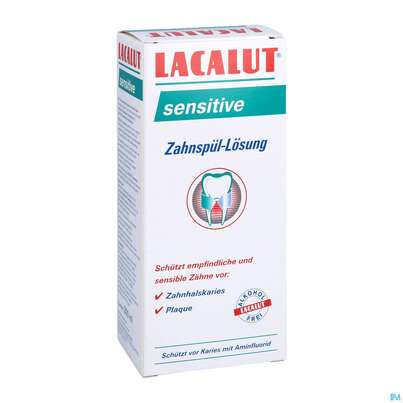 Sie sehen eine Packung Mundwasser/spuelung Lacalut Sensitive Zahnspuellösung 300ml, Produktbild: 03 Mundwasser/spuelung Lacalut Sensitive Zahnspuellösung 300ml, A-Nr.: 4308404 - 03