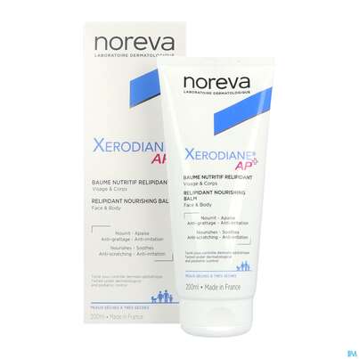 Sie sehen eine Packung Noreva Xerodiane Ap+ Balsam Tube 200ml, Produktbild: 09 Noreva Xerodiane Ap+ Balsam Tube 200ml, A-Nr.: 4606811 - 09