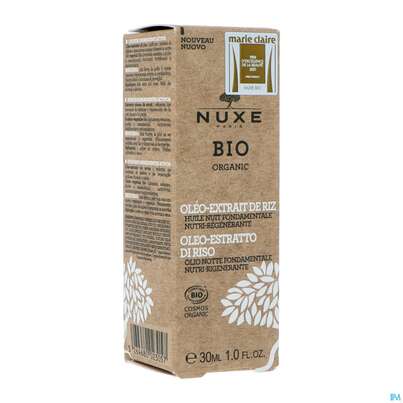 Sie sehen eine Packung Nuxe Bio Rice Oil Extrakt Ultimat Night Recovery Oil 30ml, Produktbild: 03 Nuxe Bio Rice Oil Extrakt Ultimat Night Recovery Oil 30ml, A-Nr.: 5607793 - 03