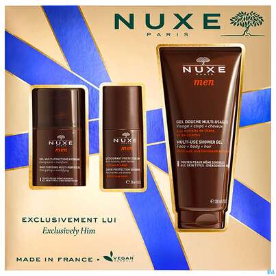 Nuxe Xmas/2023/exclusively Him Moist Purp Gel 50ml +deo 50ml +douche 200ml Men 1st, A-Nr.: 5808847 - 01