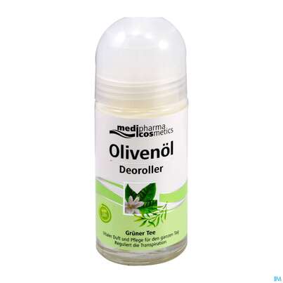 Sie sehen eine Packung Oliven Oel Dr.theiss Deoroller Gruener Tee 50ml, Produktbild: 03 Oliven Oel Dr.theiss Deoroller Gruener Tee 50ml, A-Nr.: 3254675 - 03