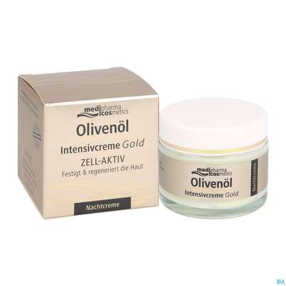 Sie sehen eine Packung Oliven Oel Dr.theiss Intensiv Creme Gold Nacht Zell Aktiv 50ml, Produktbild: 07 Oliven Oel Dr.theiss Intensiv Creme Gold Nacht Zell Aktiv 50ml, A-Nr.: 4900982 - 07