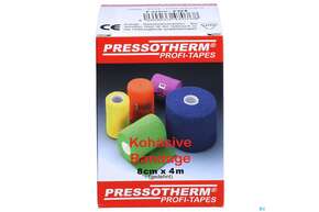 Pressotherm Bandage Kohaesive Elastische Fixierbinde Selbst Haftend Rot 8cmx 1st, A-Nr.: 4251035 - 01