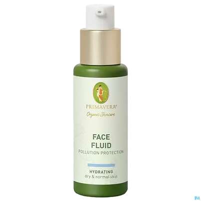 Sie sehen eine Packung Primavera Hydrating Face Fluid Pollution Prot. 30ml, Produktbild: 02 Primavera Hydrating Face Fluid Pollution Prot. 30ml, A-Nr.: 5660296 - 02