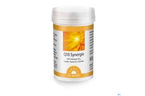 Sie sehen eine Packung Q-10 Synergie Pulver Dr.jacobs 80g, Produktbild: 01 Q-10 Synergie Pulver Dr.jacobs 80g, A-Nr.: 3499709 - 01