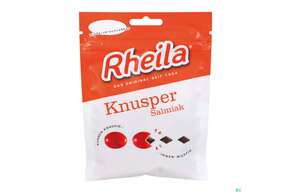 Sie sehen eine Packung Rheila Zuckerhaltig Knusper Salmiak 90g, Produktbild: 01 Rheila Zuckerhaltig Knusper Salmiak 90g, A-Nr.: 4517214 - 01
