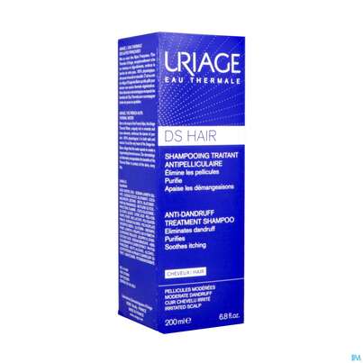 Sie sehen eine Packung Shampoon Uriage/ds Hair Anti-schuppen 200ml, Produktbild: 02 Shampoon Uriage/ds Hair Anti-schuppen 200ml, A-Nr.: 5618236 - 02