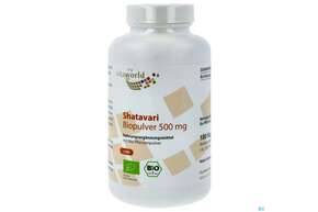 Sie sehen eine Packung Shatavari Kapseln 500mg Bio Indischer Spargel Vita World 180st, Produktbild: 01 Shatavari Kapseln 500mg Bio Indischer Spargel Vita World 180st, A-Nr.: 5608924 - 01
