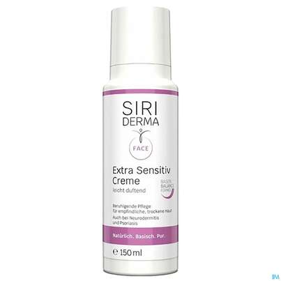 Sie sehen eine Packung Siriderma Extra Sensitiv Creme Leicht Duftend 150ml, Produktbild: 01 Siriderma Extra Sensitiv Creme Leicht Duftend 150ml, A-Nr.: 4156880 - 01