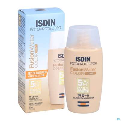 Sie sehen eine Packung Sonnenprodukte Isdin/fotoprotection Fusion Water Color Light Lsf 50 50ml, Produktbild: 06 Sonnenprodukte Isdin/fotoprotection Fusion Water Color Light Lsf 50 50ml, A-Nr.: 5570274 - 06