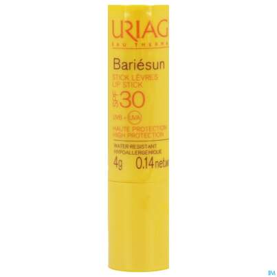 Sie sehen eine Packung Sonnenprodukte Uriage/bariesun Lippenstick Spf30 4g, Produktbild: 01 Sonnenprodukte Uriage/bariesun Lippenstick Spf30 4g, A-Nr.: 5618041 - 01