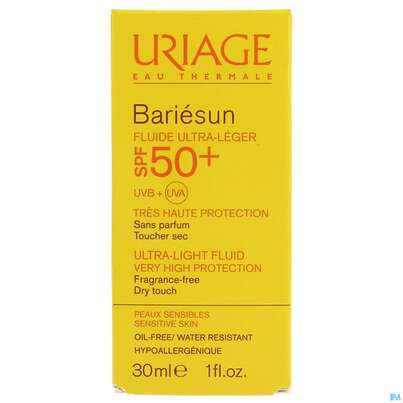 Sonnenprodukte Uriage/bariesun Ultraleichtes Fluid Spf50+ 30ml, A-Nr.: 5618124 - 01