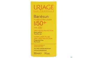 Sonnenprodukte Uriage/bariesun Ultraleichtes Fluid Spf50+ 30ml, A-Nr.: 5618124 - 01
