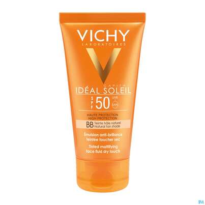 Sie sehen eine Packung Sonnenprodukte Vichy Ideal Soleil Bb Dry Touch Fluid Lsf50 50ml, Produktbild: 02 Sonnenprodukte Vichy Ideal Soleil Bb Dry Touch Fluid Lsf50 50ml, A-Nr.: 4180849 - 02
