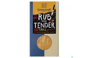 Sie sehen eine Packung Sonnentor Gewuerzmischung/bio Rub Me Tender 00848 60g, Produktbild: 01 Sonnentor Gewuerzmischung/bio Rub Me Tender 00848 60g, A-Nr.: 4793629 - 01