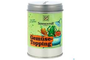 Sie sehen eine Packung Sonnentor Gewuerzzubereitung Bio Gemuesetopping Dose 09693 45g, Produktbild: 01 Sonnentor Gewuerzzubereitung Bio Gemuesetopping Dose 09693 45g, A-Nr.: 5636323 - 01