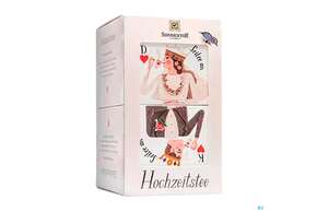 Sie sehen eine Packung Sonnentor Tee/bio/doppelkammerbeutel Hochzeit 02575 18st, Produktbild: 01 Sonnentor Tee/bio/doppelkammerbeutel Hochzeit 02575 18st, A-Nr.: 5226950 - 01