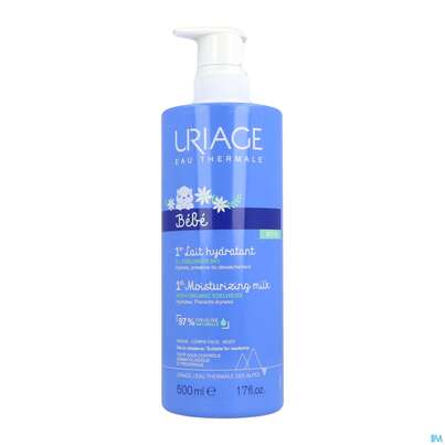 Sie sehen eine Packung Uriage Baby Hydratisierende Koerpermilch 500ml, Produktbild: 02 Uriage Baby Hydratisierende Koerpermilch 500ml, A-Nr.: 5617567 - 02