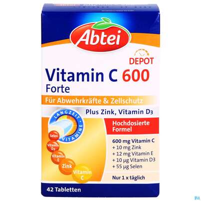 Vitamin C Tabl 600 Abtei Langzeit 42st, A-Nr.: 4334235 - 01