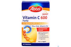 Vitamin C Tabl 600 Abtei Langzeit 42st, A-Nr.: 4334235 - 01