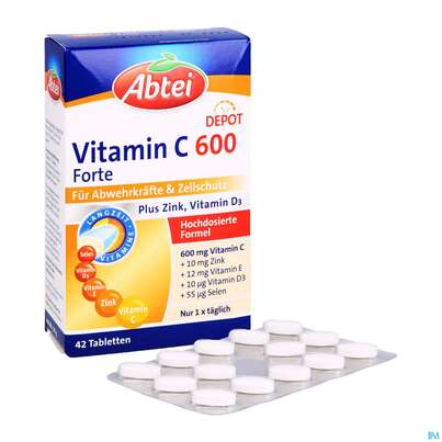 Vitamin C Tabl 600 Abtei Langzeit 42st, A-Nr.: 4334235 - 05