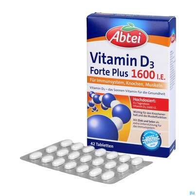 Vitamin D3 Tabl Forte Plus Abtei 42st, A-Nr.: 5331902 - 05