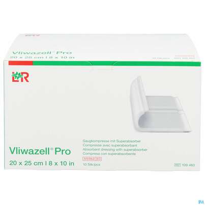 Vliwazell Saugkompresse Pro Steril 20x25cm 10st, A-Nr.: 4828049 - 01