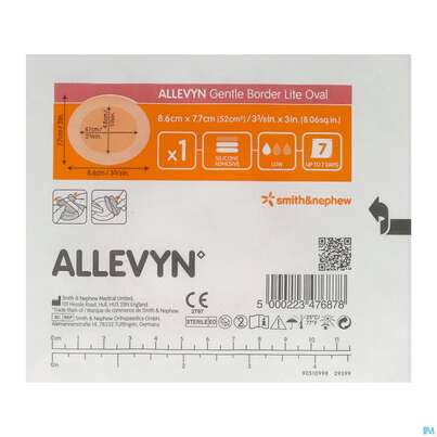 Wundauflagen Allevyn Gentle Border Lite Oval 8,6x 7,7cm 10st, A-Nr.: 4020442 - 03