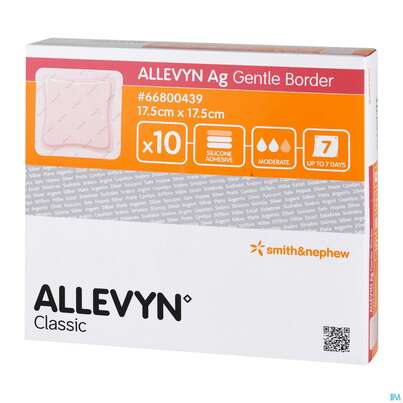 Wundverband Allevyn/silikon-gel Besch. Ag Gentle Border 17,5x 17,5cm 10st, A-Nr.: 3329019 - 02