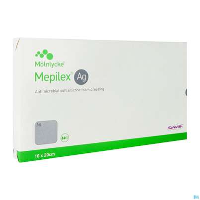 Wundverband Mepilex Silikon Ag 10x 20cm 5st, A-Nr.: 3627260 - 02