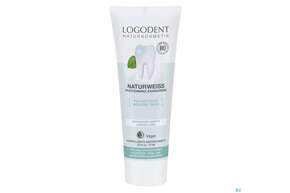 Sie sehen eine Packung Zahncreme Logona Logodent Naturweiss Pfefferminz 75ml, Produktbild: 01 Zahncreme Logona Logodent Naturweiss Pfefferminz 75ml, A-Nr.: 5410636 - 01