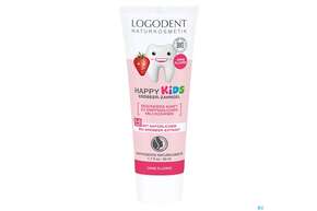 Sie sehen eine Packung Zahngel Logona Happy Kids Erdbeer 50ml, Produktbild: 01 Zahngel Logona Happy Kids Erdbeer 50ml, A-Nr.: 5411417 - 01