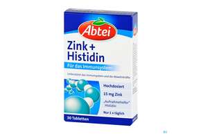 Zink Tabl +histidin Abtei 50000 30st, A-Nr.: 5616912 - 01