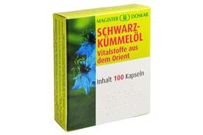 Sie sehen eine Packung Doskar Schwarzkümmelöl 100 Kapseln, Produktbild: 01 Doskar Schwarzkümmelöl 100 Kapseln, A-Nr.: 2029545 - 01