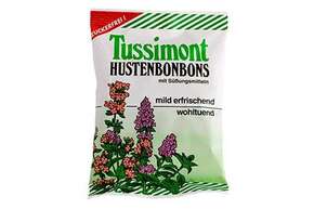 Sie sehen eine Packung Tussimont Hustenbonbons, Produktbild: 01 Tussimont Hustenbonbons, A-Nr.: 2597634 - 01